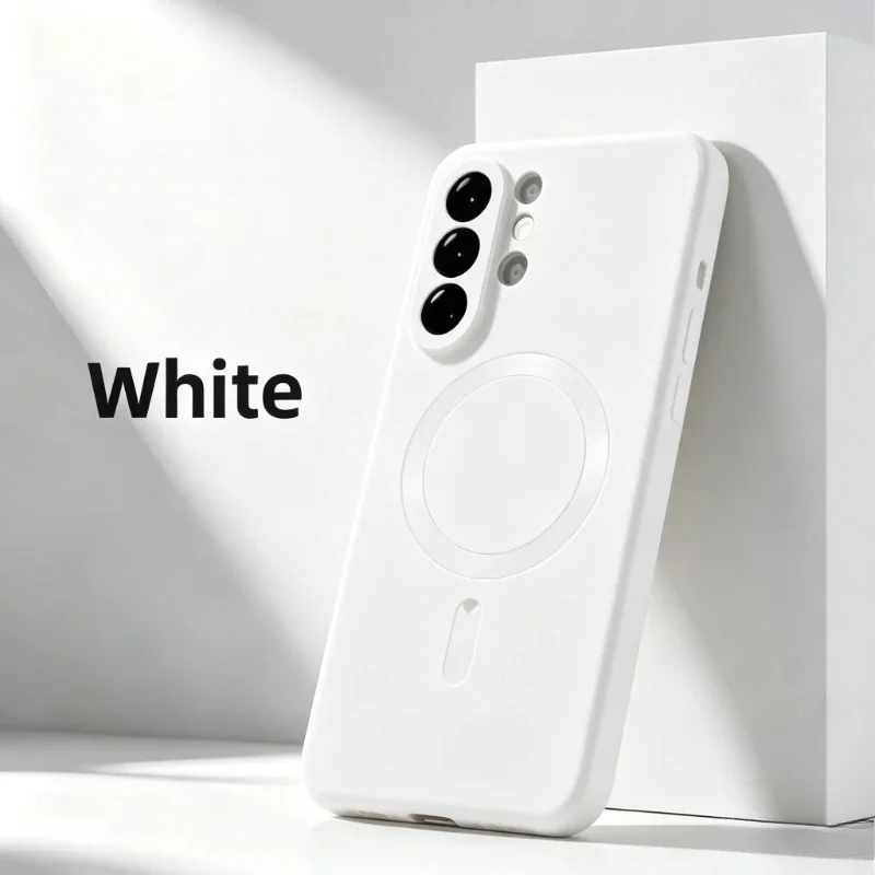 Neue matte, weiche Metallic-Lackierung, magnetische Hülle für Samsung Galaxy S26 25 24 FE S23 S22 Ultra Plus, MagSafe-kompatible, stoßfeste Rückseite – Detail 8