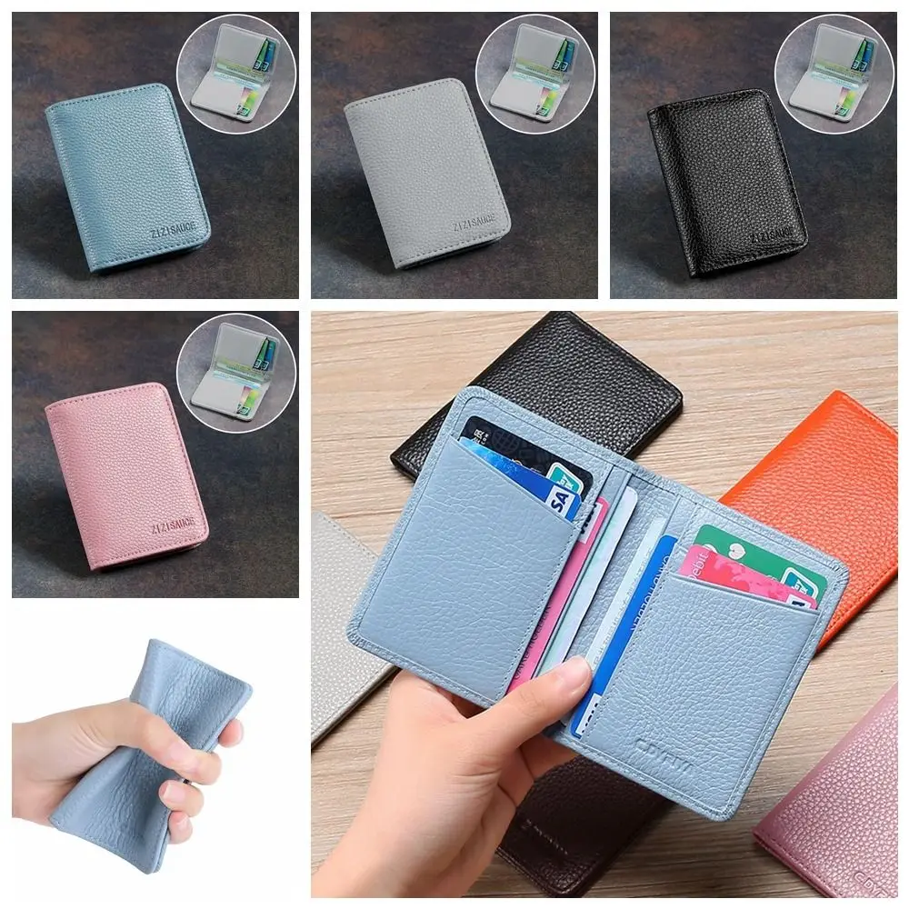 Pu Leather Card Holder Fashion Square Ultrathin Coin Purse Change Purse Card Holder Card Bag Outdoor