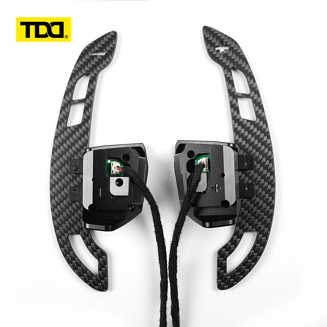 TDD Carbon Fiber Magnetic Shift Paddle For Golf 6 GTI CC MK6 Scirocco Golf 6 GTI CC MK5 Scirocco Steering Wheel Shift Paddles view 5