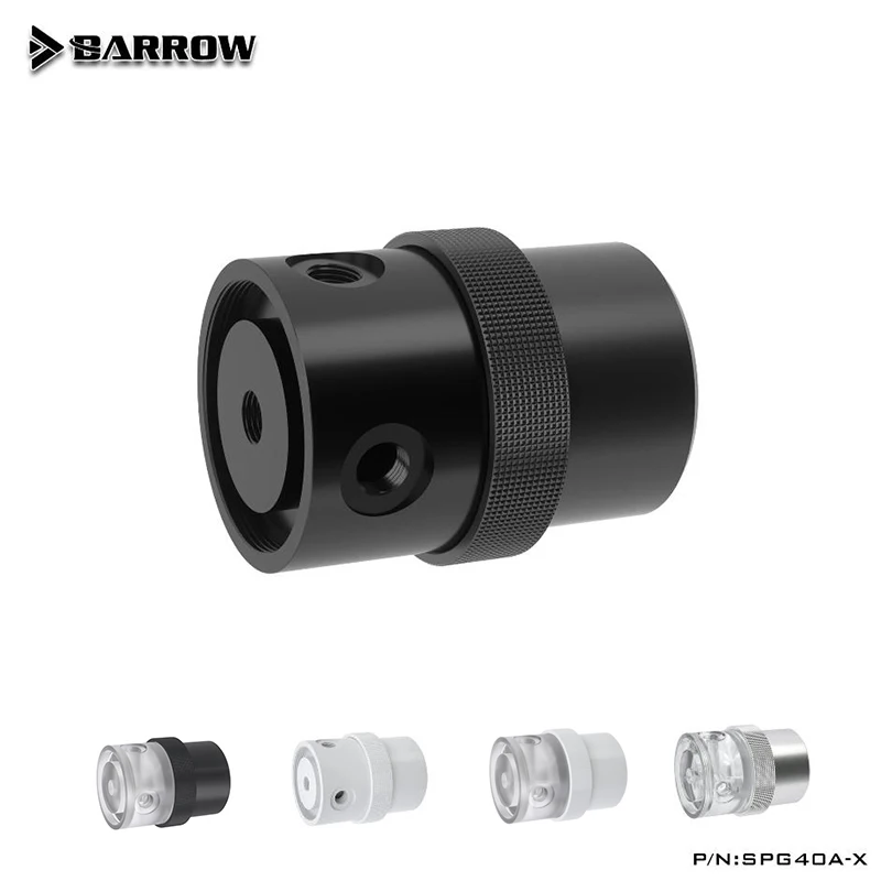 Barrow SPG40A-X PWM Automatic Speed Combo 18W Pump Max 4800RPM Flow 1260L/H Compatible D5 Pump Metal Cover /Size 78.5*78.5*99mm