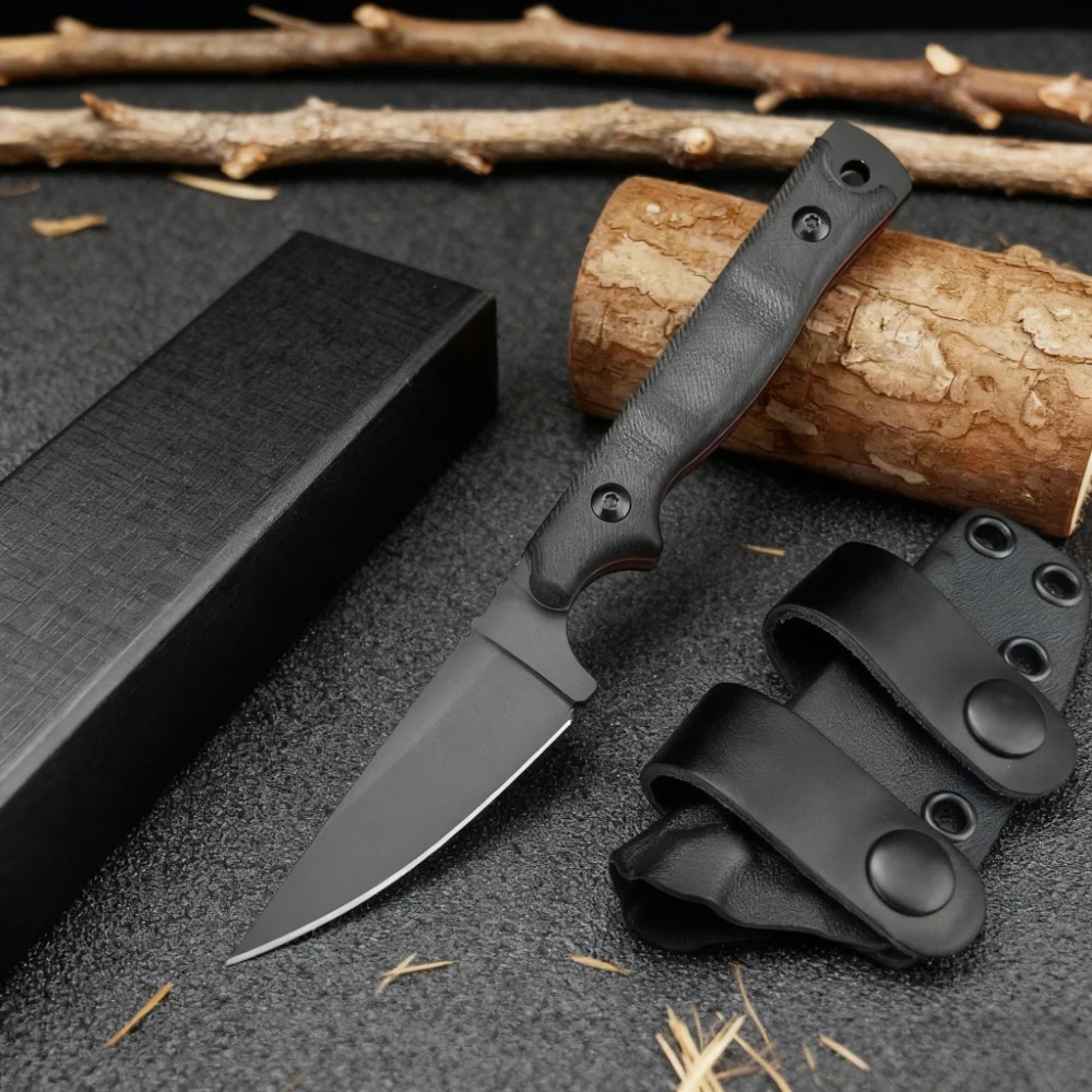 

Hunting Fixed Blade Knife with Sheath 8Cr13Mov Blade EDC Tool Portable Survival Outdoor Knife Jungle Cutting Camping Knife