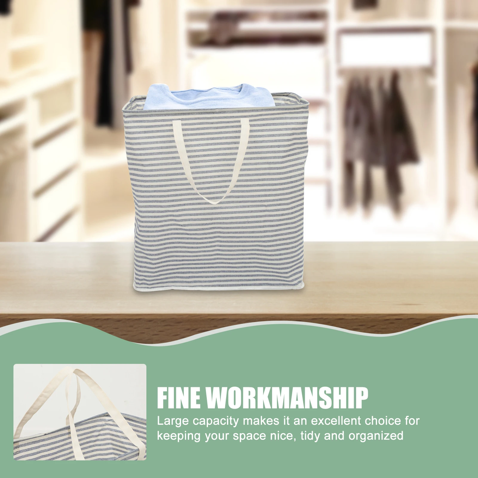 

Large Capacity Laundry Basket Thick Foldable Storage Basket For Clothes Blankets Bedroom Living Room Use Household