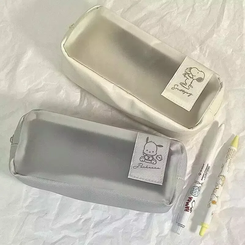 

Kawaii Snoopy Pencil Bag Large Capacity Student Multifunctional Double Layer Stationery Storage Bag Study Supplies Birthday Gift