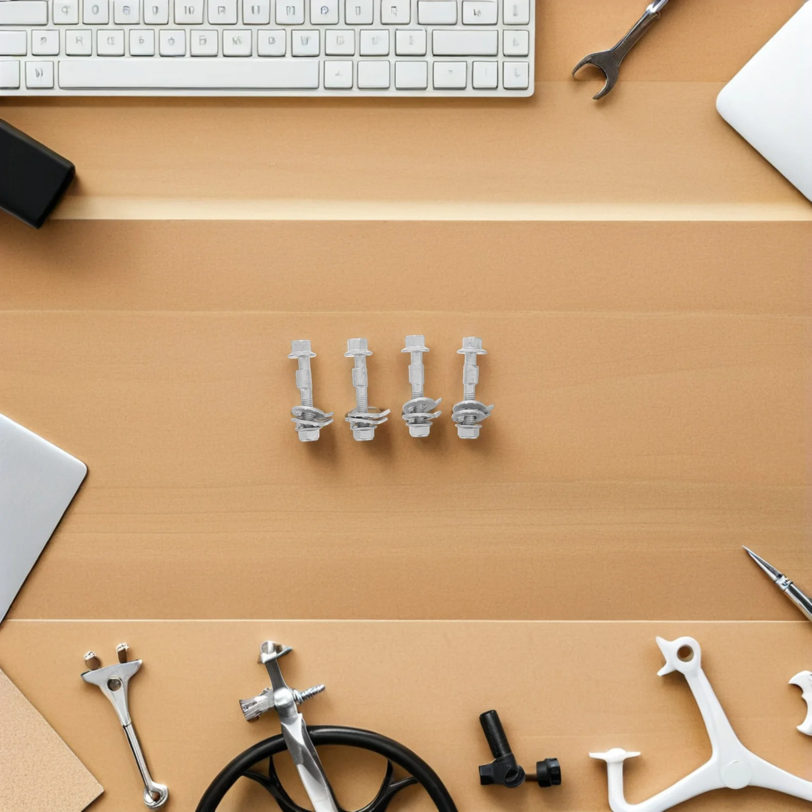 

4Pcs Wheel Alignment Eccentric Bolts 12.9 Grade Automotive Cam Bolt Kit Universal Adjustable Toe Alignment Suspension Repair