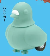 Japan Kitan Gashapon Capsule Toy Pigeon Nodding Pulling Back Car 4 Animal Decoration Curious Model Figure