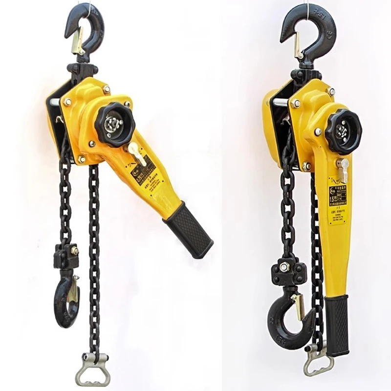 0.75T1/2/3T Traction Hoist Portable Hand Wrench Manganese Steel Hook Hand Chain Hoist Crane Wire Tensioner Manual