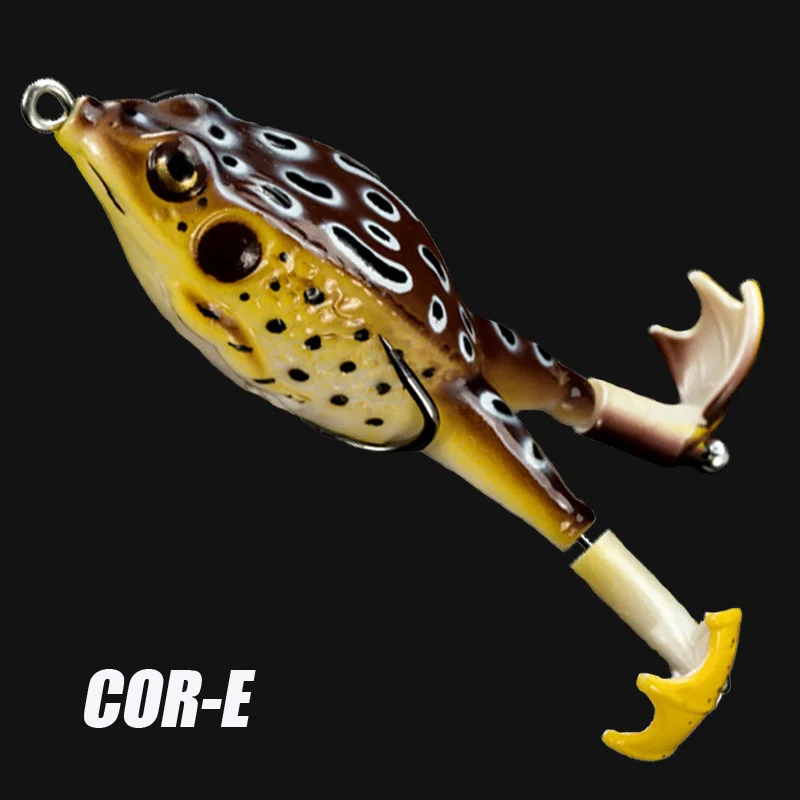 1pcTop Wasser Bass Angeln Lockt Weichen Frosch Doppel Propeller Beine Süßwasser Köder für Bass Snakehead Hecht
