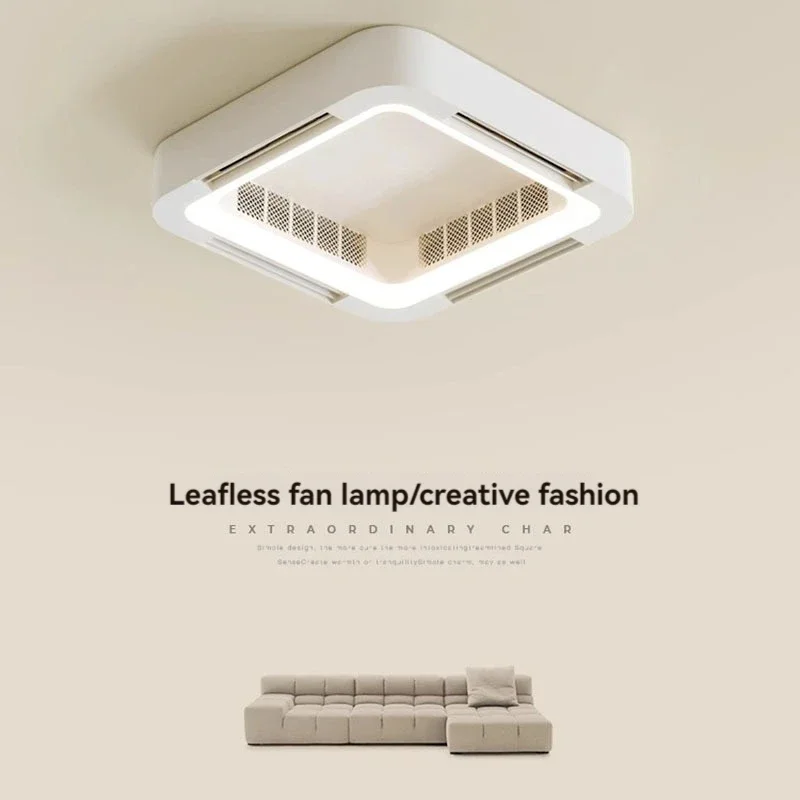 家電ブレードレスファンランプシンプルな目に見えないサイレント寝室レストラン天井ファンエアコン電動ファン統合