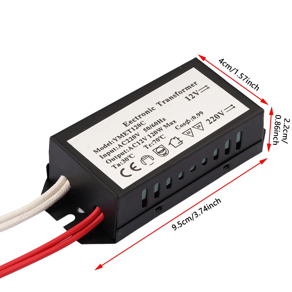 Imagem -06 - Luz de Halogênio Led Driver Fonte de Alimentação Transformador Eletrônico Adequado para Lâmpadas Casa Ferramentas ao ar Livre ac 220v a 12v 120w 160w