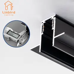 Binario magnetico binario moderno incorporato superficie Celling alluminio flessibile apparecchio lineare faretto LED DC48V soffitto soggiorno interno