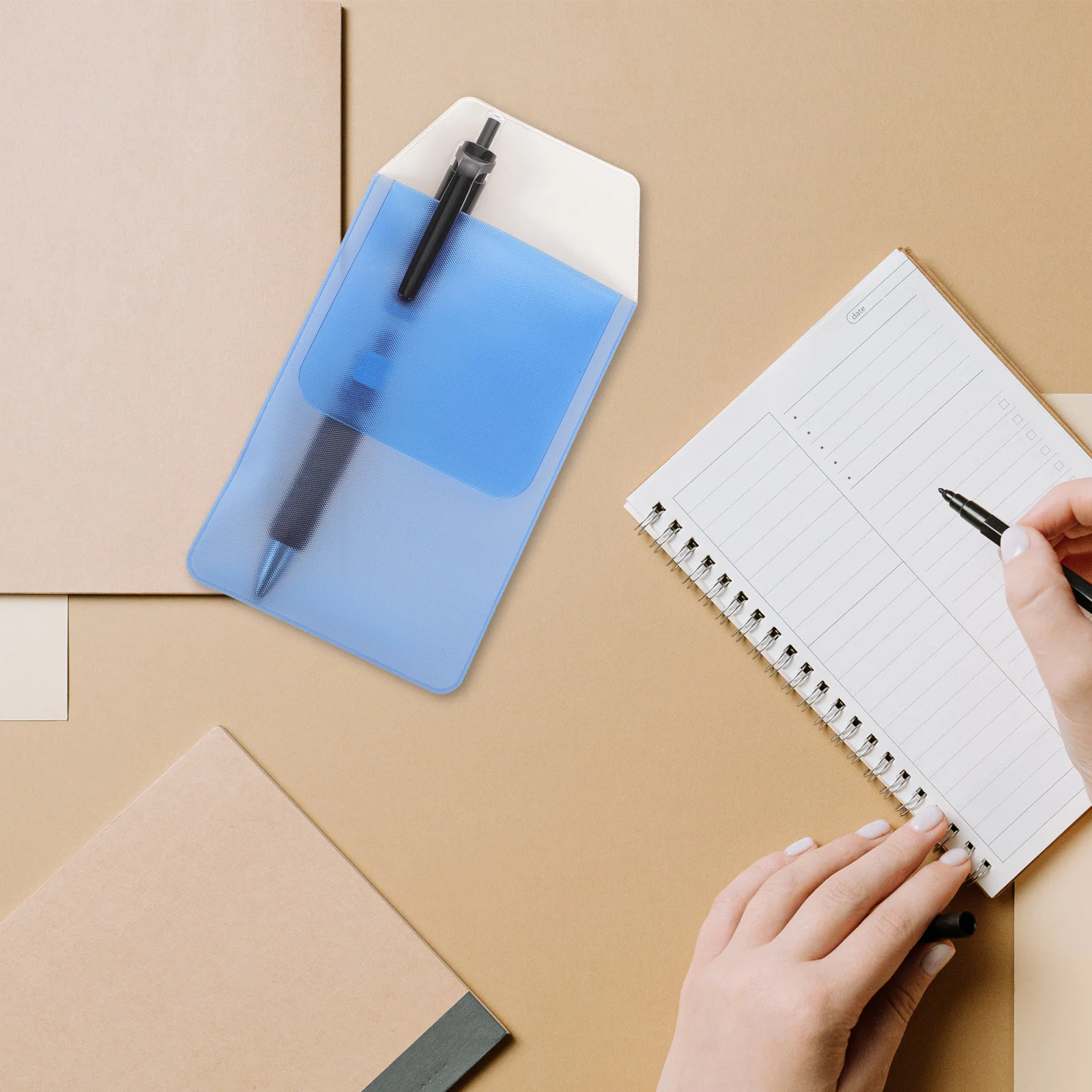 

6Pcs Pen Protector Pencil Case Set Mixed Colors Wear Resistant Leakproof Pocket Protector for Pens Pencils Cosmetics