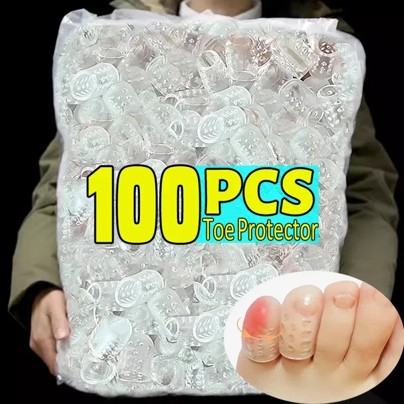 透明なシリコントゥプロテクター,通気性のある減摩フットケアツール,水ぶくれ防止,フィンガーキャップ,弾力性