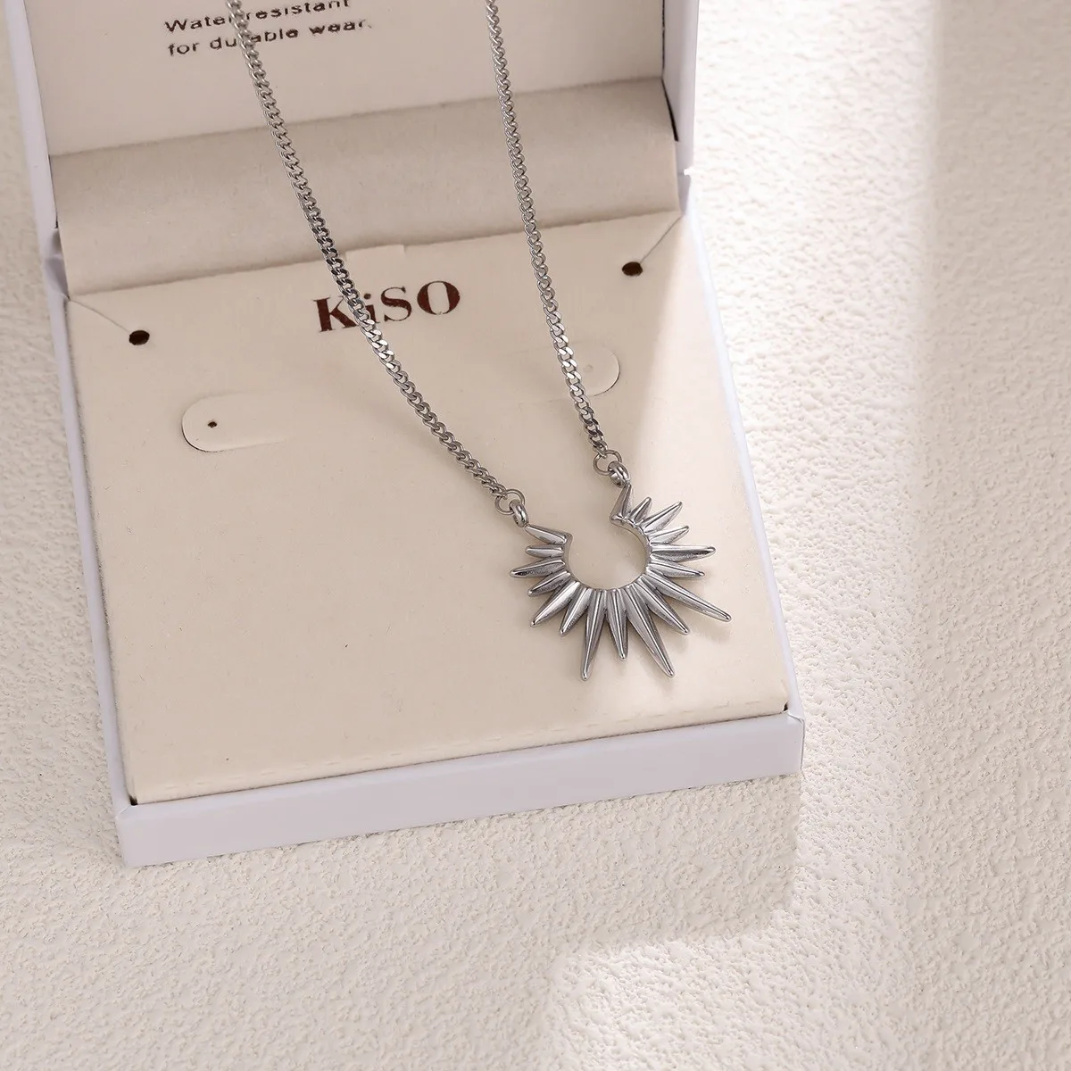 Thorned Sun Necklace,Punk Jewelry,Hippie Accessories, Rock,Pointed Cone,Alternative,Gothic,Silver Color,Choker For Women Man