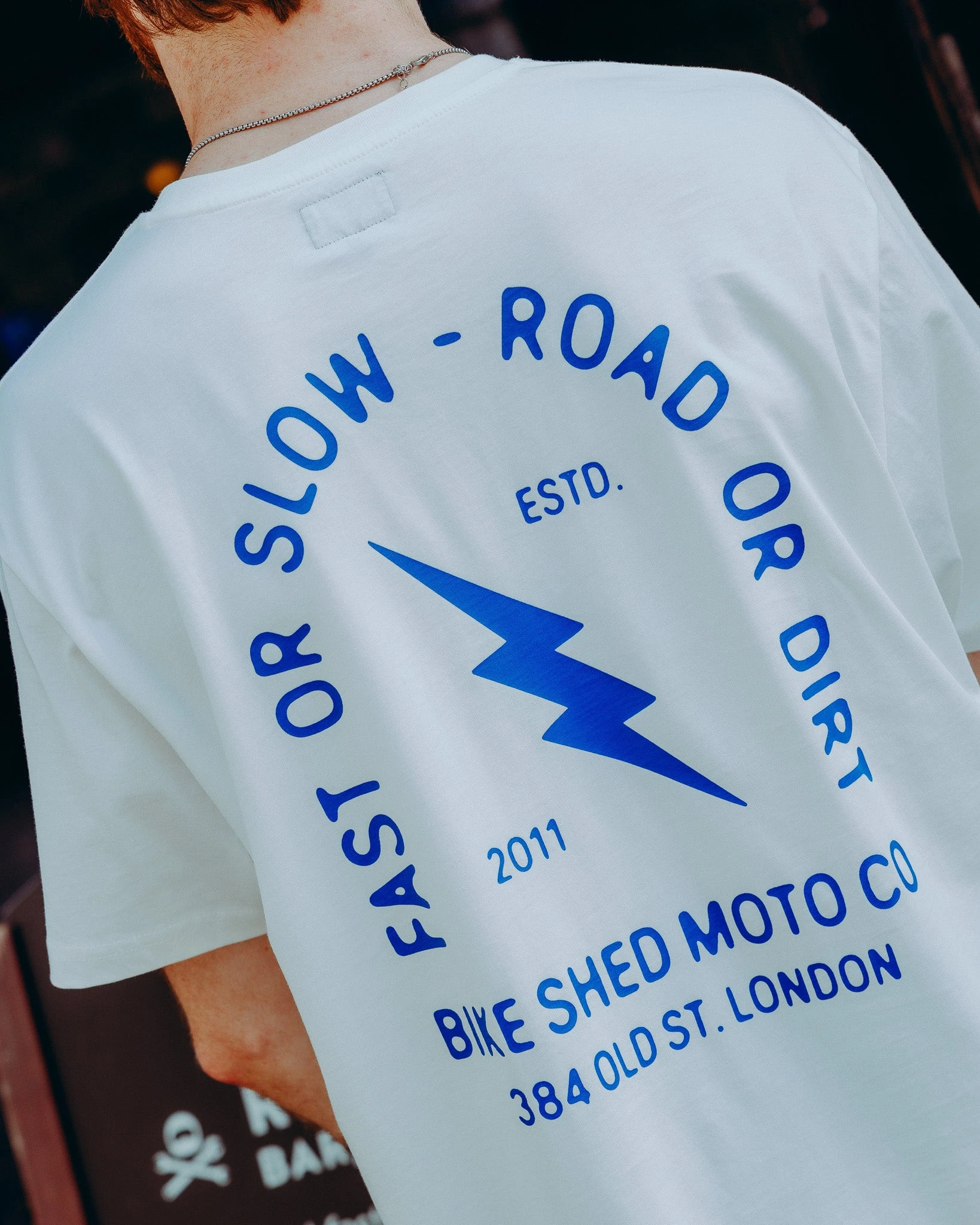 London Lightning Motorcycle Retro Brand Graphic Tee Cotton Mens Womens T-Shirt Outdoor Casual Top