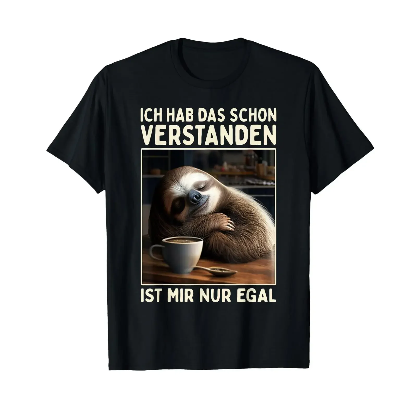 I already understand that just don't care Cute sloth T shirt vintage Washed homme Casual Stylish Top For Everyday Wear