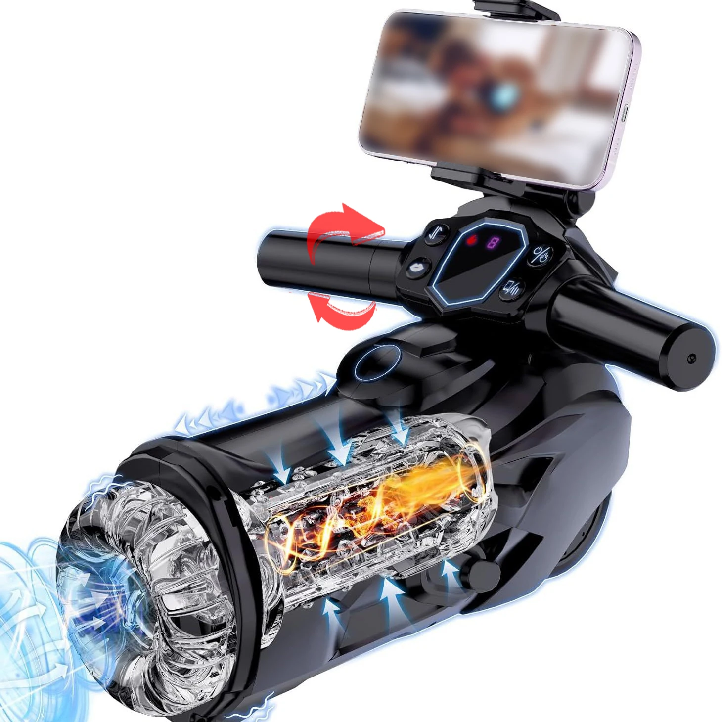 Automatic Male Masturbator With 10 Thrusting & Vibrating & Sucking Modes Bluetooth Vagina Male Masturbator Cup Sex Toys for Men