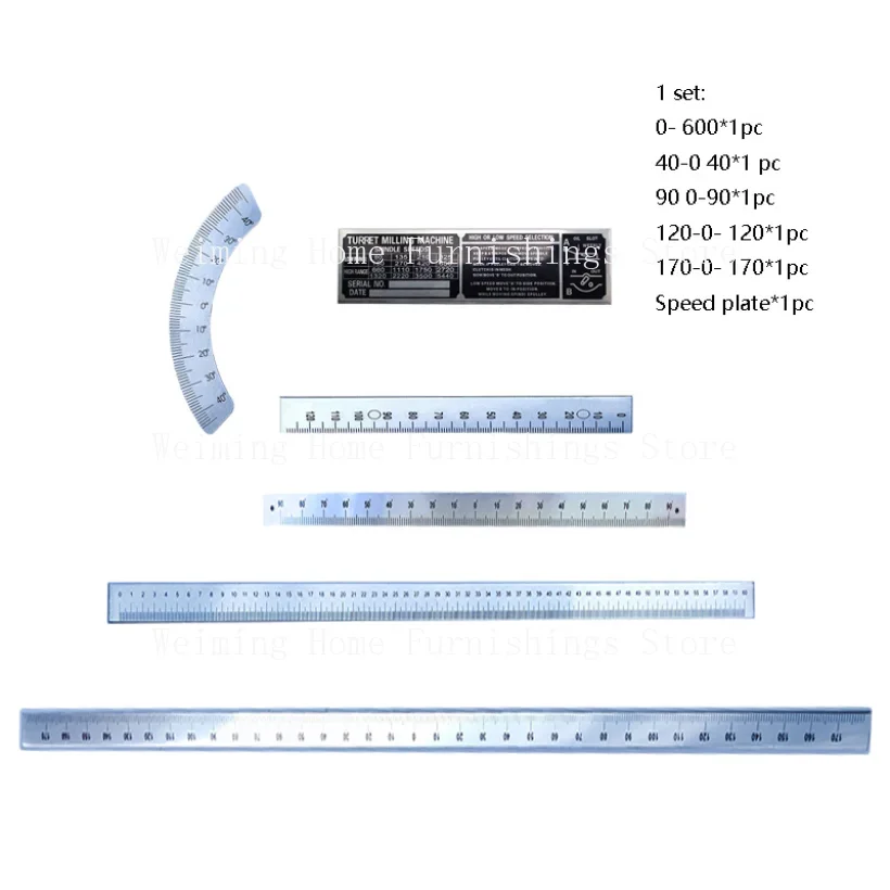 High-Quality Turret Milling Machine Accessories Scale Ruler Angle Ruler Speed Plate