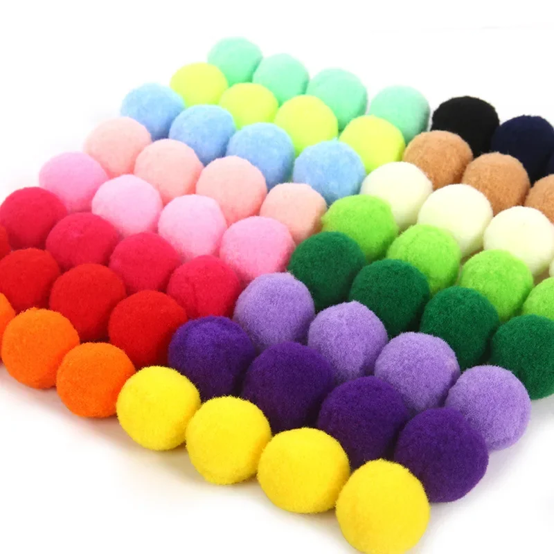 40mm Pompon Mixed Color Pompom Soft Big Fur Balls Fluffy Pompoms Craft Supplies For Toys Wedding Home Decoration 8pc