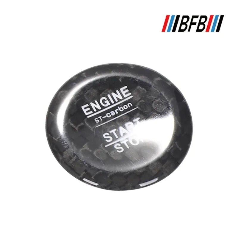 

For Romeo Giulia Dry Carbon Black One-button Start Button Decorative Sticker Stelvio Modification Sticker Decoration 2016-2021