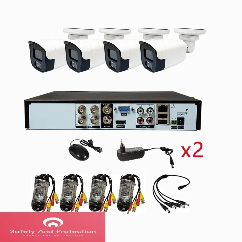 5MP DVR Kit Coaxial TVI Analog Camera Indoor Security Camera System Build In Mic Face Detection