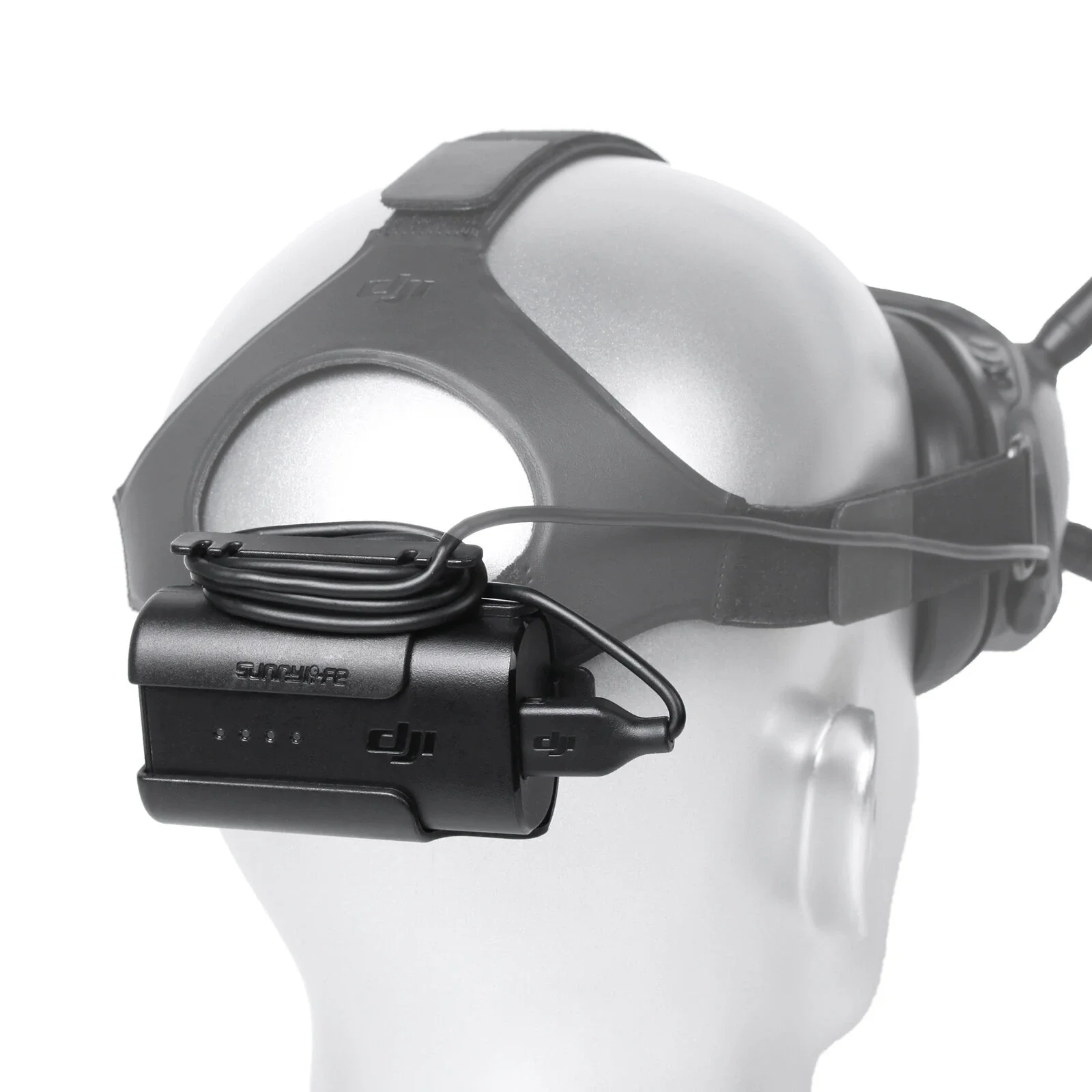 Sunnylife Headband Battery Storage Case Back Clip Holder for DJI FPV Goggles V2 Flying Glasses Power Supply Cable Accessories