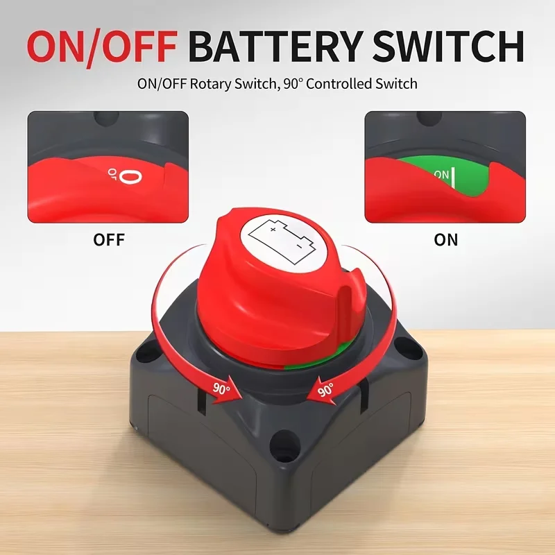 

Выключатель аккумулятора 12В 48В для автофургонов, автомобилей, морского транспорта, лодок, квадроциклов, UTV и другой техники, медный выключатель-отсекатель аккумулятора