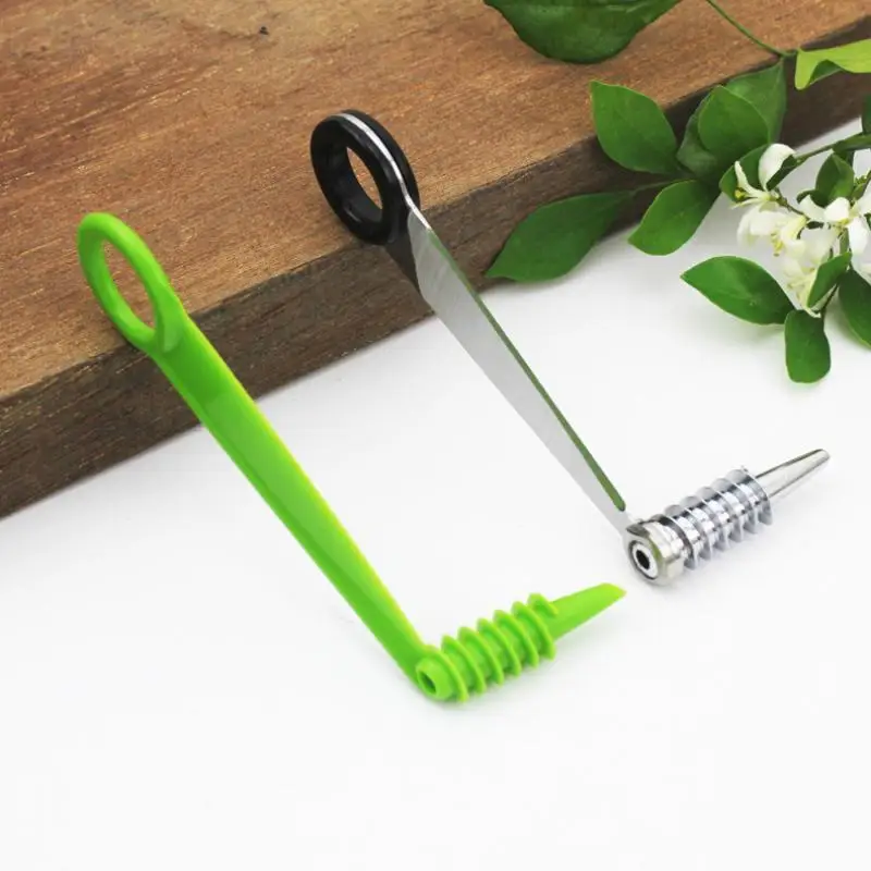 1Pcs Manual Vegetable Spiral Cutter Stainless Steel/Plastic Handheld Slicer