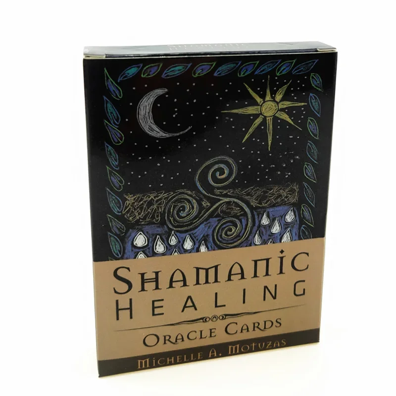 Shamanic Healing Oracle การ์ด44ใบเวอร์ชั่นภาษาอังกฤษไพ่ทาโรต์ทำนายโชคชะตาเกมกระดานสำหรับปาร์ตี้ในครอบครัว