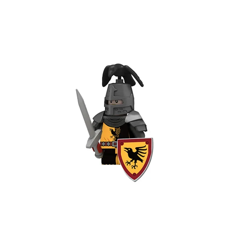 Medieval  Army Soldiers Knight Legion Tribal Warrior Swordsman Wolf Pack Warrior Ancient Military Figures Building Blocks Toys