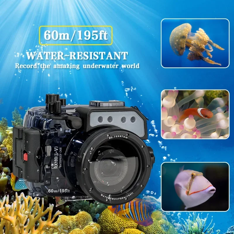 

Seafrogs For Sony RX100 I II III IV V Digital Camera M2 M3 M4 M5A Diving Case Underwater Housing Waterproof Cover Watertight Bag