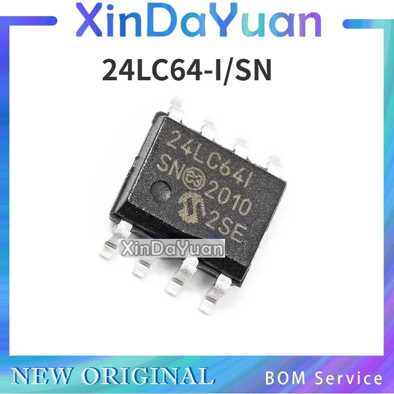 10 pcs 24LC64-I/SN SOP-8 24LC641  24LC64I  Memory Chip