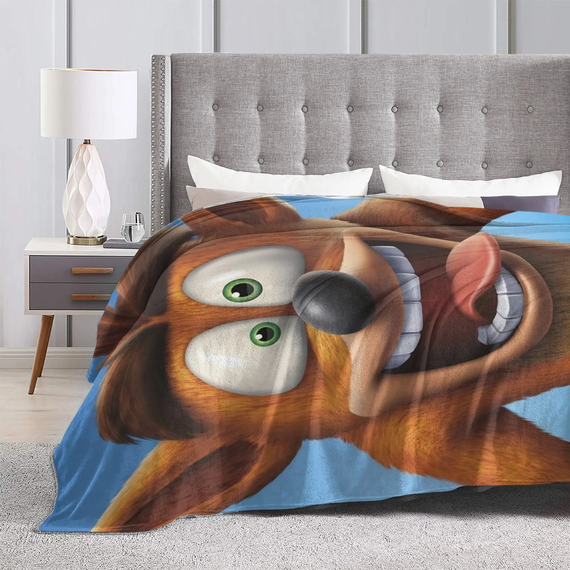 تحطم Bandicoots بطانية جودة دافئة لينة رمي بطانية الشتاء الطلاب غرفة المعيشة موضة المفرش #3