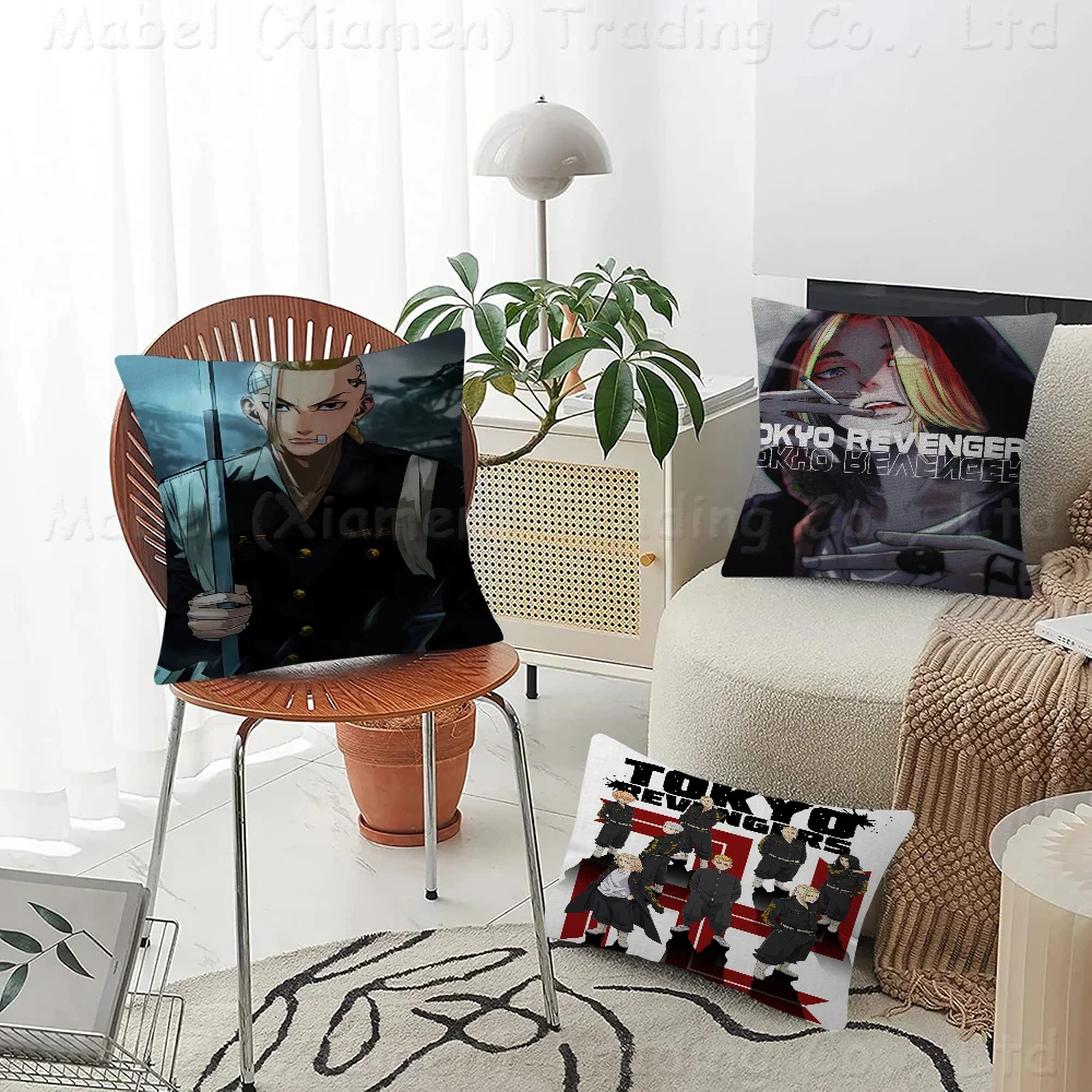 T-Tokyo R-Revengers Pillow Cover Design Cushion Cover Decor Holiday Decorati