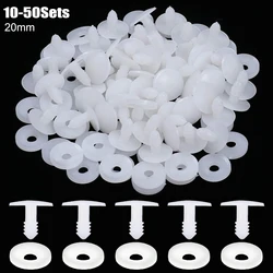 10-50Sets 20mm DIY Doll Joints Doll Skeleton Joint Plastic Safety Joints Doll Body Joints for Crochet Stuffed Animal Doll Making