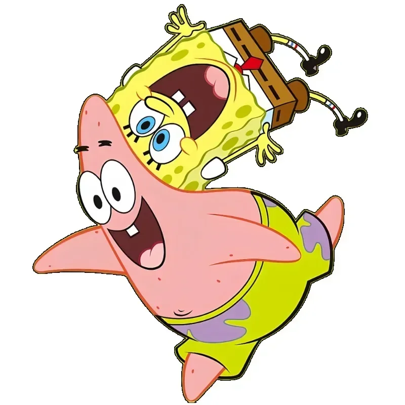 SpongeBob SquarePants Cute Cartoon Anime Patrick Star Car Sticker Luggage Computer Motorcycle Refrigerator Window Wholesale