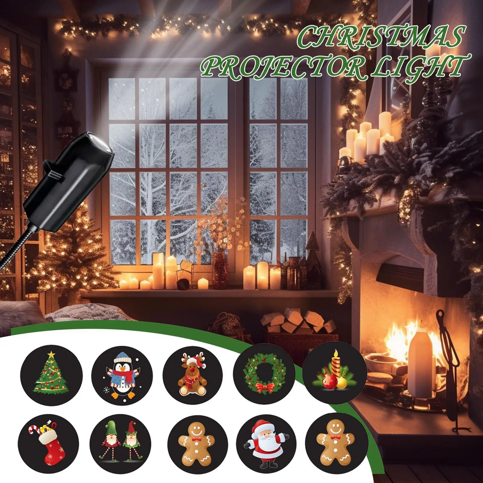 

Christmas Projector Lights Outdoor USB 360-degree Rotatable Waterproof Christmas Decorations Home Decorations For Thanksgiving