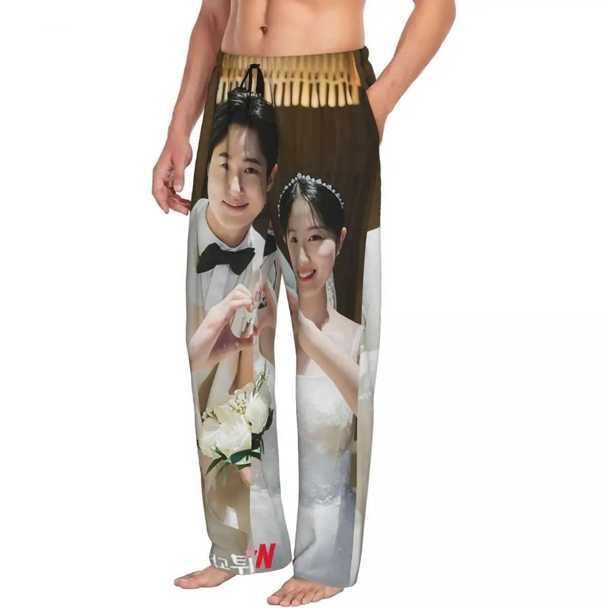 

Мужские пижамные штаны Lovely Runner K-drama Byeon Woo Seok, одежда для сна для отдыха и сна, низ с карманами