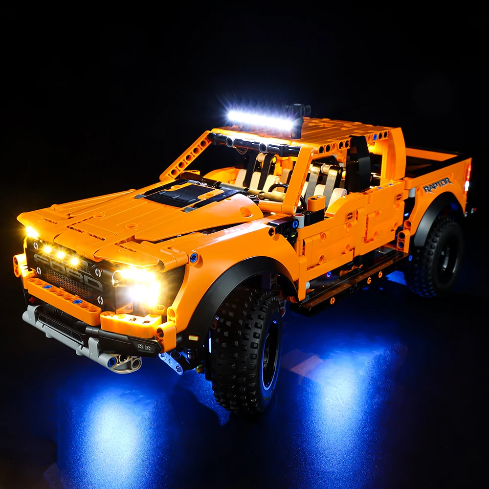 

Набор светодиодных фонарей подходит для LEGO Ford F-150 High Tech Vehicle Raptor 42126, пикап, строительный блок, кирпич, игрушки «сделай сам», лампа без модели