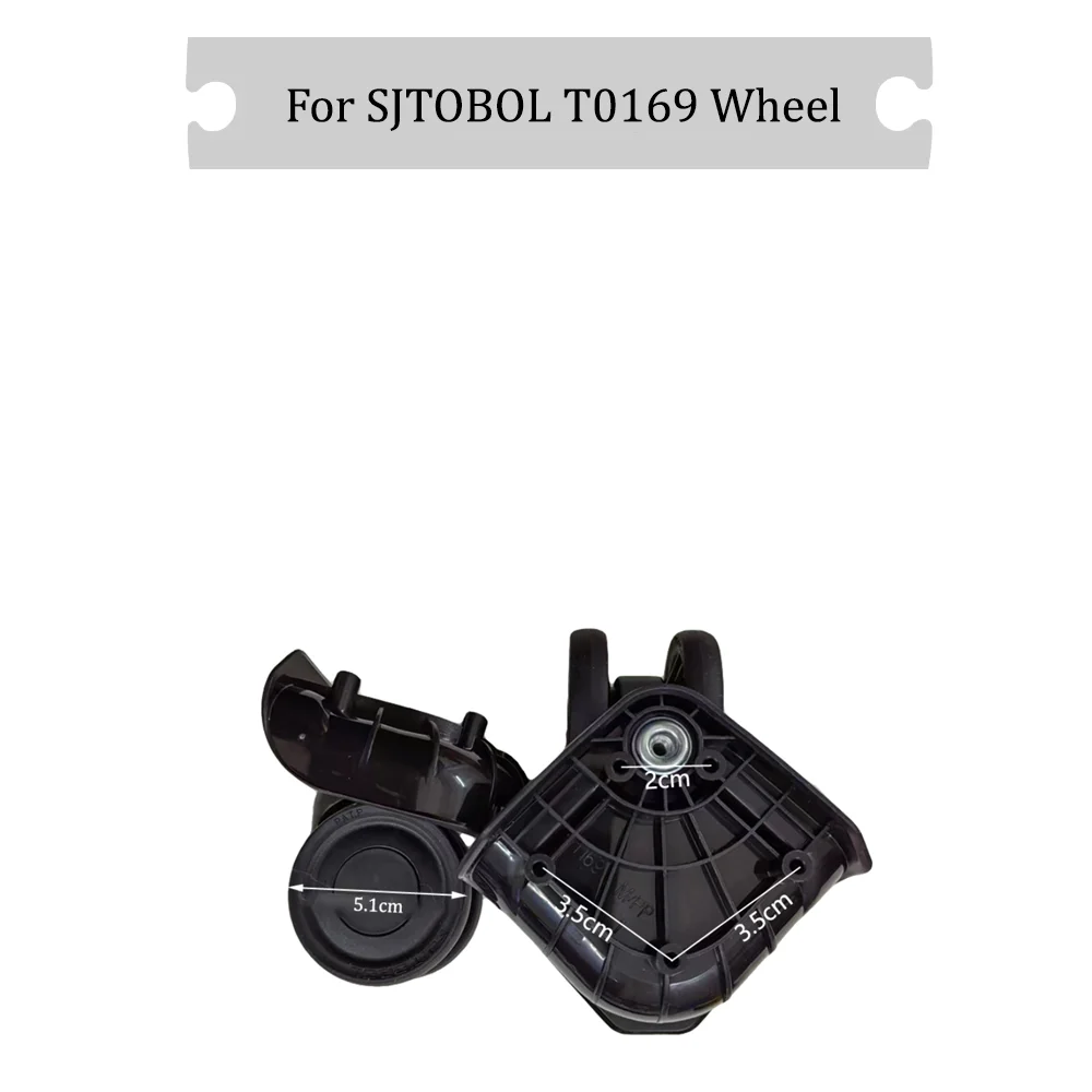 

For SJTOBOL T0169 Universal Wheel Black Replacement Suitcase Rotating Silent Smooth Convenient Shock Absorbing Accessories Wheel