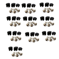 10Set Scooter Rear Back Fender Mudguard Screw Rubber Cap Screw Plug Cover For XIAOMI M365 Electric Scooter Parts(Black)