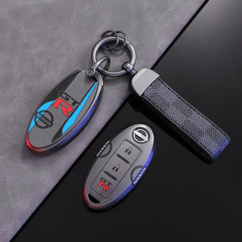 Car Key Case Cover Shell for Nissan Qashqai J10 J11 March Tiida NV200 Leaf Kicks Cube X-Trail T32 T31 Navara Terra view 3