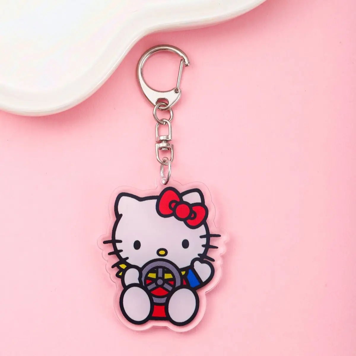 أنيمي سلسلة مفاتيح مصنوعة من الأكريليك المساعدون الكرتون حقيبة السيارة قلادة هدية لطيف الإبداعية حقيبة سحر مضحك أصدقاء الهدايا كيرينغ