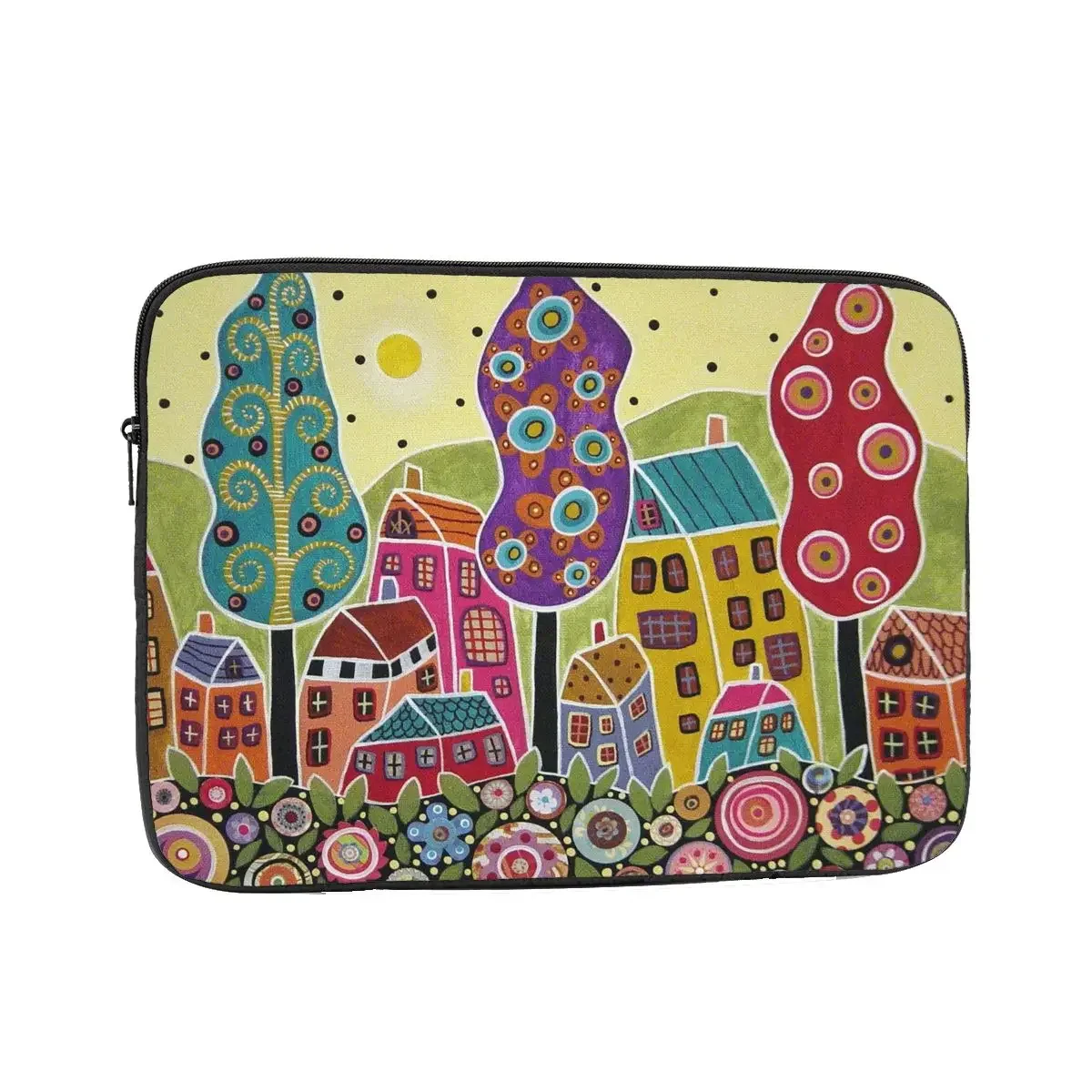 Retro Rural Color City Karla Gerard Laptop Bag Case 12 13 15 17 Inch Notebook Bag Sleeve Tablet Shockproof Case Bag