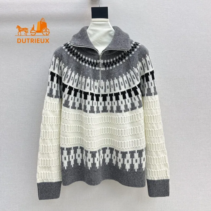 Neue Winter Pullover für Frauen Retro Mode Kurze Stehkragen Wolle Gestrickte Pullover für Weihnachten Farbe Passenden Warme Frauen Party