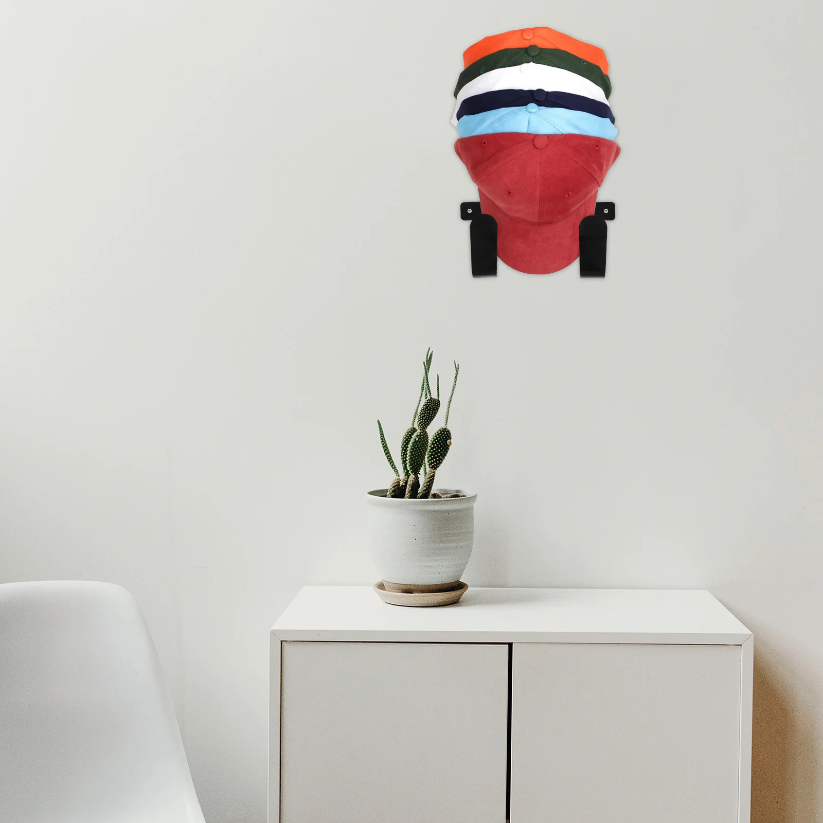 1 زوج قبعة بيسبول جدار تخزين الرف الاكريليك دائم قبعة المنظم قبعة عرض حامل قبعة بيسبول حامل الحائط