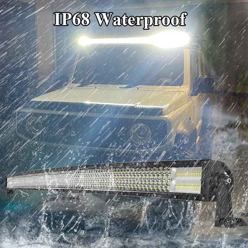 Offroad 4 Rows Barra Spot Light Bar 4x4 Lightbar Car LED Spotlight Roof Head Lamp for Cruiser Raptro Truck SUV Ford Ranger 4WD