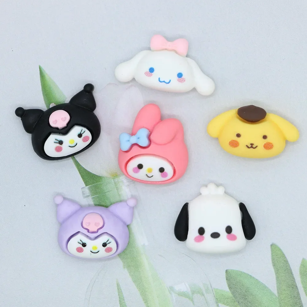 5pcs miniso Kuromi Cinnamoroll diy resin accessories mobile phone shell patch cartoon resin flatback