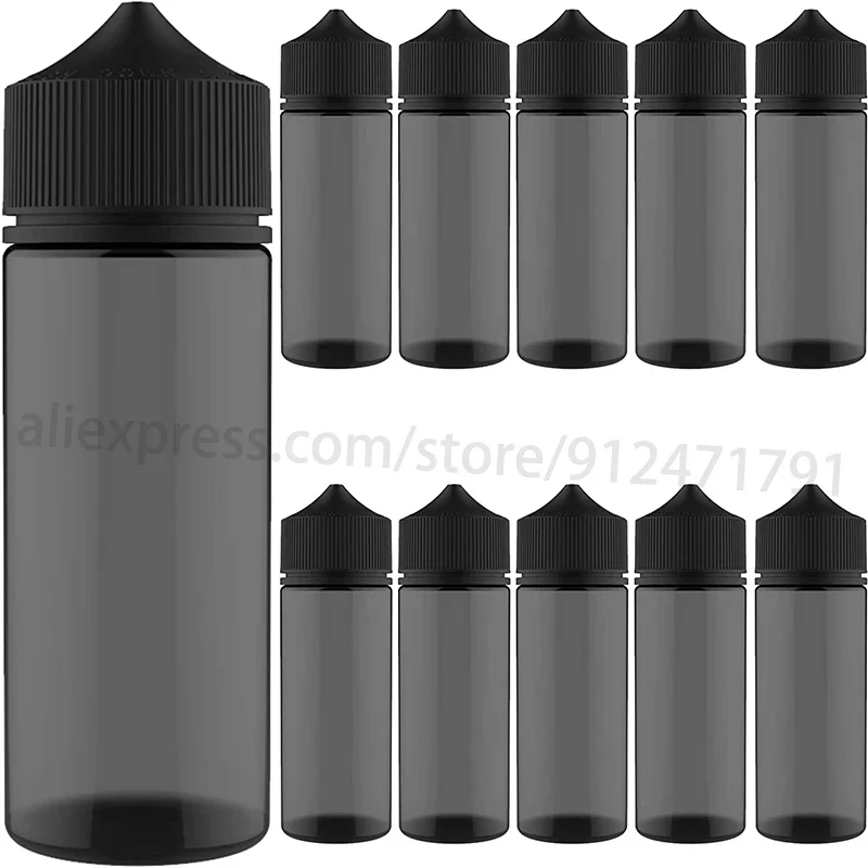 50Pcs Empty Black Plastic PET Dropper Bottles E Liquid Drop Bottle Long Tip Childproof Cap e juice Vape Oil Container 30ml 60ml