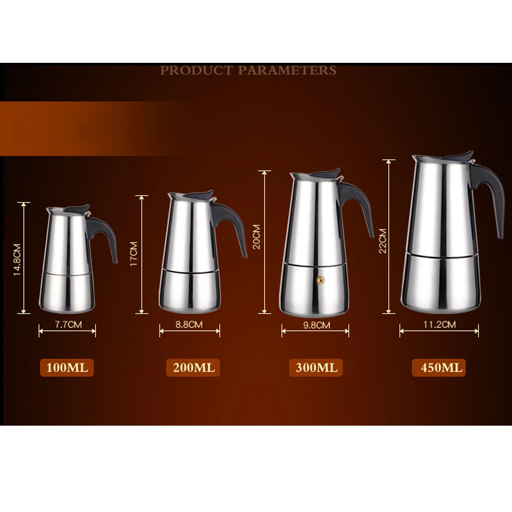 

Coffee Pot Stainless Steel Handheld Kettle Long Use Simple Practical Home Cafe Hot Cold Beverages Water Tea