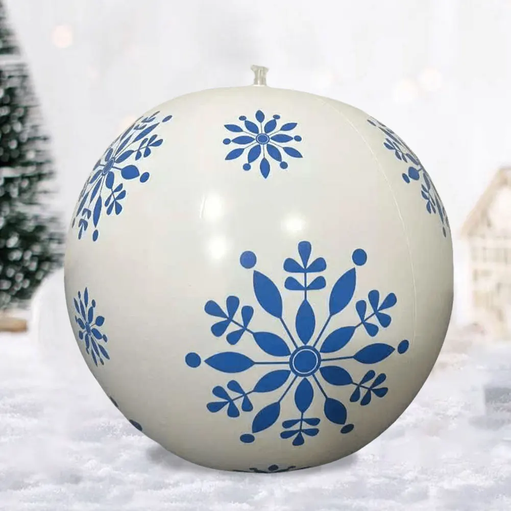 

Christmas Inflatable Ball Snowflake/Penguin Decorated Ball 16 Light Colors Luminous Ball Decorations Waterproof for Party Favors